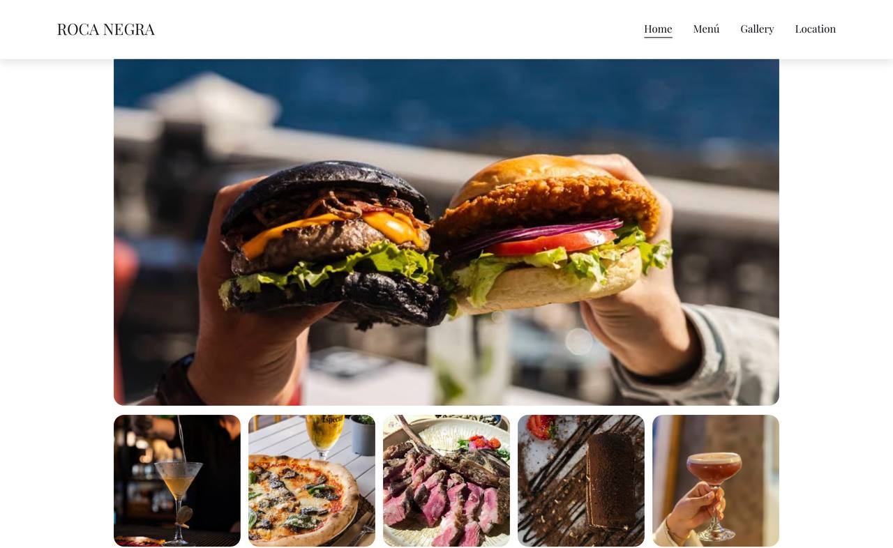Roca Negra restaurant website gallery